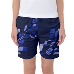 Blue Abstraction Women s Basketball Shorts