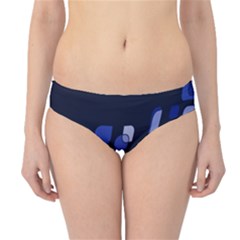 Blue Abstraction Hipster Bikini Bottoms