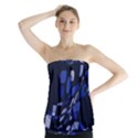 Blue abstraction Strapless Top View1