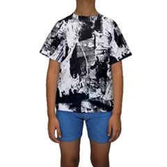 Grunge Skull Kid s Short Sleeve Swimwear