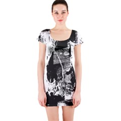 Grunge Skull Short Sleeve Bodycon Dress by ArtistRoseanneJones