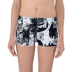 Grunge Skull Reversible Boyleg Bikini Bottoms by ArtistRoseanneJones