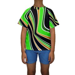 Colors Of 70 s Kid s Short Sleeve Swimwear