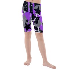 Purple Scene Kid Kid s Mid Length Swim Shorts