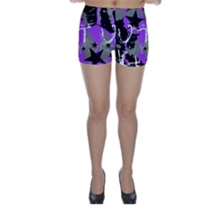 Purple Scene Kid Skinny Shorts by ArtistRoseanneJones