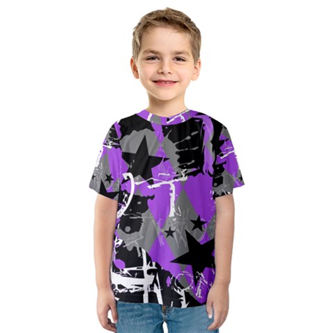 Purple Scene Kid Kid s Sport Mesh Tee by ArtistRoseanneJones