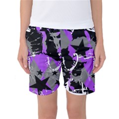 Purple Scene Kid Women s Basketball Shorts by ArtistRoseanneJones