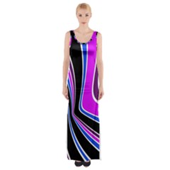 Colors Of 70 s Maxi Thigh Split Dress