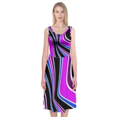 Colors Of 70 s Midi Sleeveless Dress