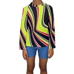 Colors Of 70 s Kid s Long Sleeve Swimwear