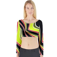 Colors Of 70 s Long Sleeve Crop Top