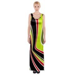 Colors Of 70 s Maxi Thigh Split Dress