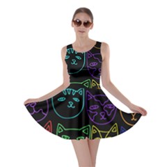 Retro Rainbow Cats  Skater Dress by BubbSnugg