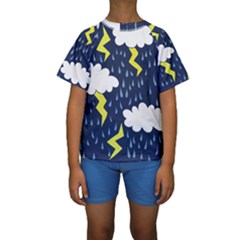 Thunderstorms Kid s Short Sleeve Swimwear