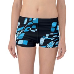 Blue Abstraction Reversible Boyleg Bikini Bottoms