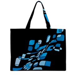 Blue Abstraction Zipper Mini Tote Bag