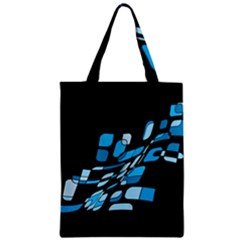 Blue Abstraction Zipper Classic Tote Bag