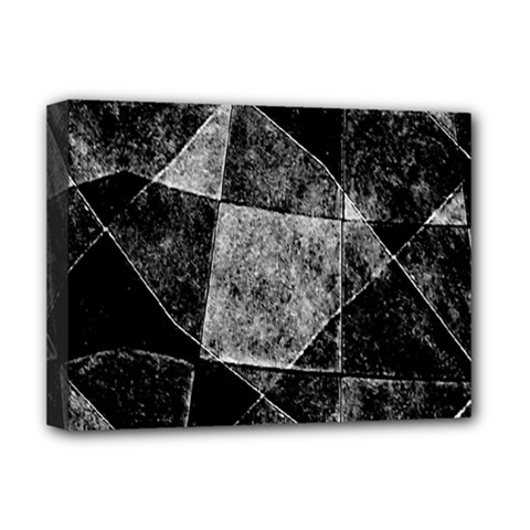 Dark Geometric Grunge Pattern Print Deluxe Canvas 16  X 12   by dflcprints