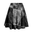 Dark Geometric Grunge Pattern Print High Waist Skirt View1