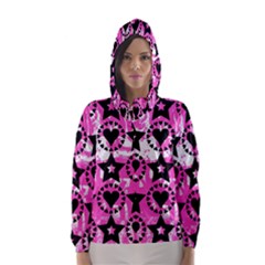 Star And Heart Pattern Hooded Wind Breaker (women)