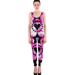 Star And Heart Pattern Onepiece Catsuit