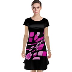 Purple Abstraction Cap Sleeve Nightdress