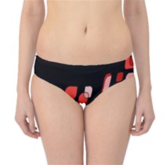 Orange Abstraction Hipster Bikini Bottoms by Valentinaart