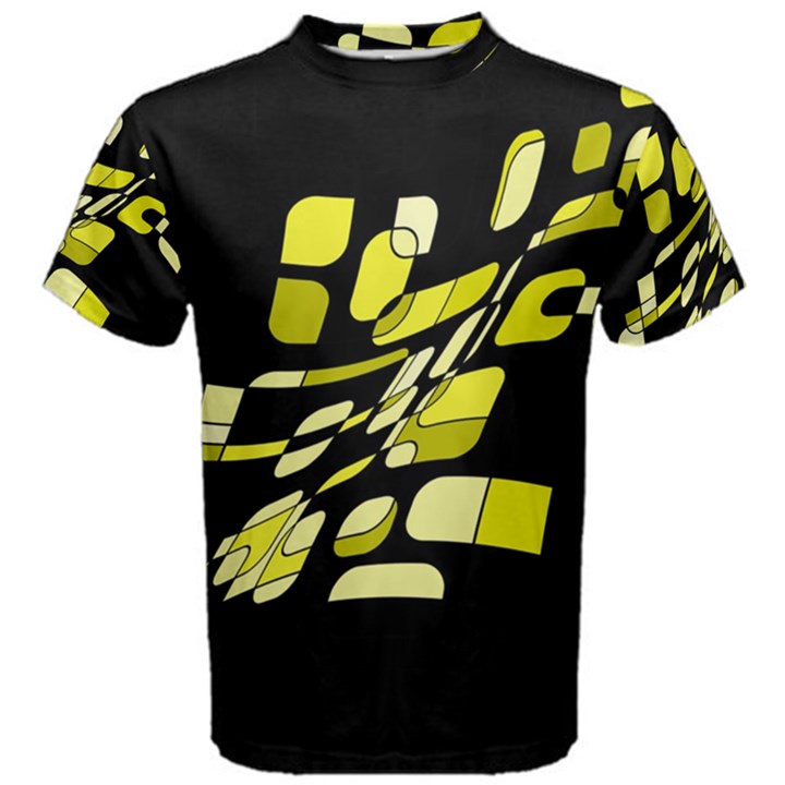 Yellow abstraction Men s Cotton Tee