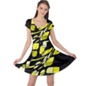 Yellow abstraction Cap Sleeve Dresses View1