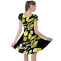 Yellow abstraction Cap Sleeve Dresses View2