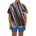 Black Brown And White Camo Streaks Kid s Short Sleeve Swimwear View2