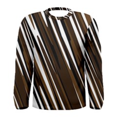 Black Brown And White Camo Streaks Men s Long Sleeve Tee