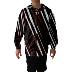 Black Brown And White Camo Streaks Hooded Wind Breaker (kids) by TRENDYcouture