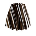 Black Brown And White Camo Streaks Mini Flare Skirt View2