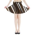 Black Brown And White Camo Streaks Mini Flare Skirt View3