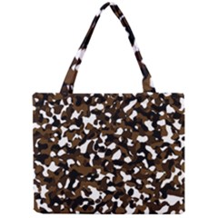 Black Brown And White Camo Streaks Mini Tote Bag