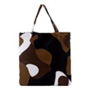 Black Brown And White Abstract 3 Grocery Tote Bag View1