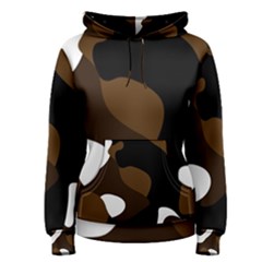 Black Brown And White Abstract 3 Women s Pullover Hoodie by TRENDYcouture