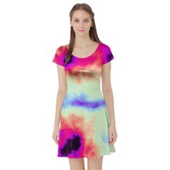 Calm Of The Storm Short Sleeve Skater Dress