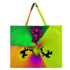 Creation Of Color Zipper Large Tote Bag