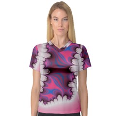 Liquid Roses Women s V-neck Sport Mesh Tee