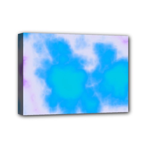 Blue And Purple Clouds Mini Canvas 7  X 5  by TRENDYcouture