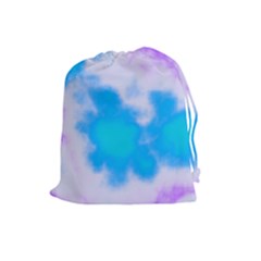 Blue And Purple Clouds Drawstring Pouches (large) 