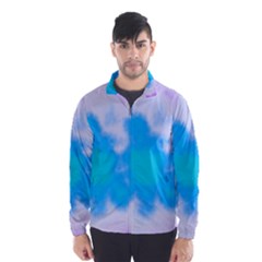 Blue And Purple Clouds Wind Breaker (men)