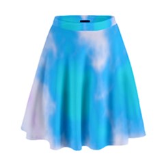 Blue And Purple Clouds High Waist Skirt