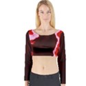 crimson sky Long Sleeve Crop Top View1