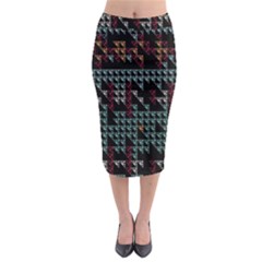 Triangles                                                                                 Midi Pencil Skirt