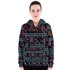 Triangles                                                                               Women s Zipper Hoodie