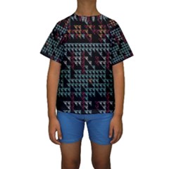 Triangles                                                                                Kid s Short Sleeve Swimwear