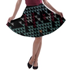 Triangles                                                                               A-line Skater Skirt by LalyLauraFLM